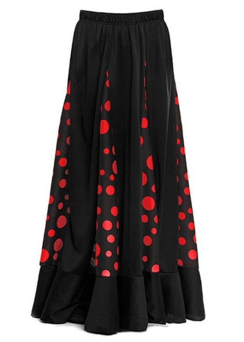Falda Sevillana con Lunares Rojo - Disfraces de Sevillana para Mujer