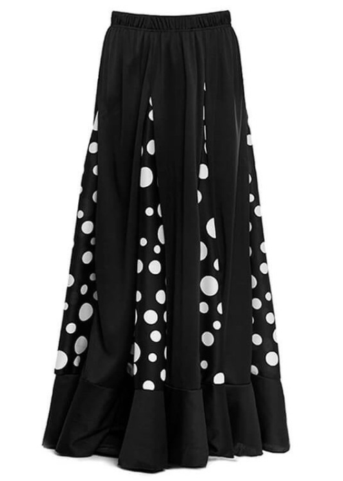 Falda Sevillana con Lunares Blancos - Disfraces de Sevillana para Mujer