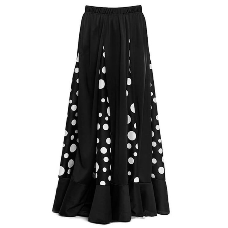 Falda Sevillana con Lunares Blancos - Disfraces de Sevillana para Mujer