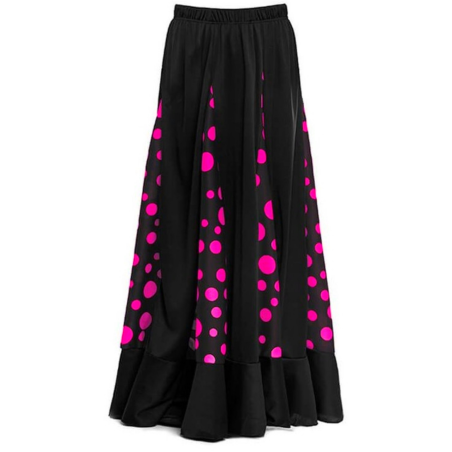 Falda Sevillana con Lunares Rosa - Disfraces de Sevillana para Mujer