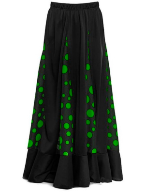 Falda Sevillana con Lunares verde - Disfraces de Sevillana para Mujer