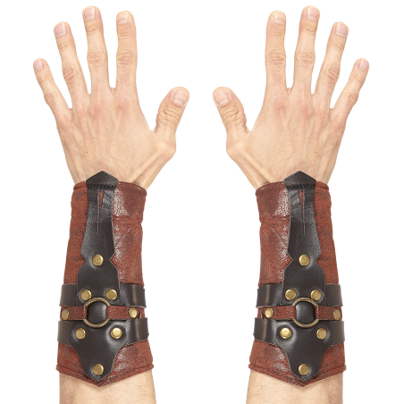 Brazaletes Semipiel Marrones - Complementos de Romanos y Griegos
