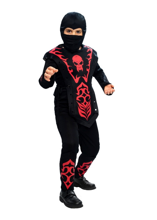 Disfraz de Ninja Rojo Infantil - Disfraces de Chinos, Orientales, Ninjas y Geishas