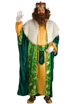 Disfraz de Rey Gaspar Verde - Disfraces Navideños para Hombres