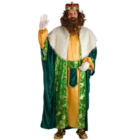 Disfraz de Rey Gaspar Verde - Disfraces Navideños para Hombres
