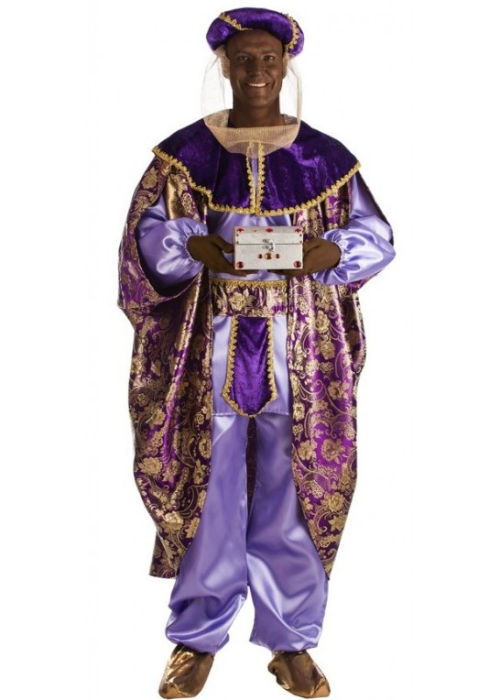Disfraz de Rey Baltasar Morado - Disfraces Navideños para Hombres