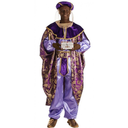 Disfraz de Rey Baltasar Morado - Disfraces Navideños para Hombres