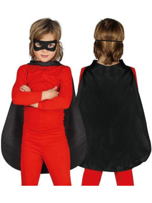Capa Negra 55cm Infantil - Capas