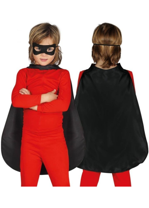 Capa Negra 55cm Infantil - Capas
