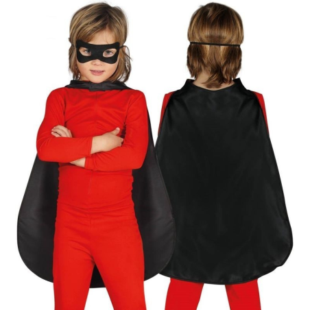 Capa Negra 55cm Infantil - Capas