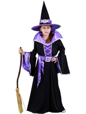 Disfraz de Bruja Morada infantil - Disfraces de Brujas y Hechiceros para Niñas