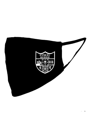 Mascarilla negra Escudo Euskal Herria Negro (Homologada) - Euskal Maskarak Adulto