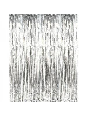Cortina de Flecos Plateada 1x2m - Guirnaldas