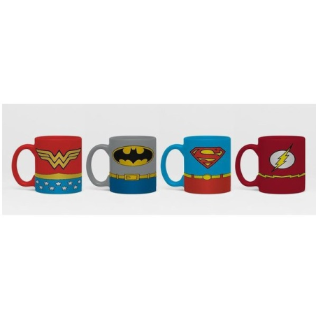 Tazas Expreso Uniformes DC Comics - Tazas y Vasos Frikis