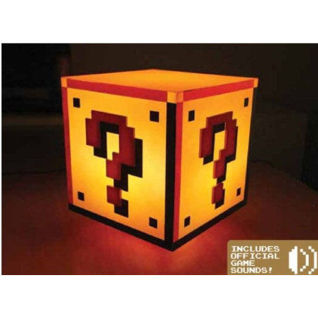 Lampara Bloque Interrogacion Super Mario Bros - LÃ¡mparas Frikis