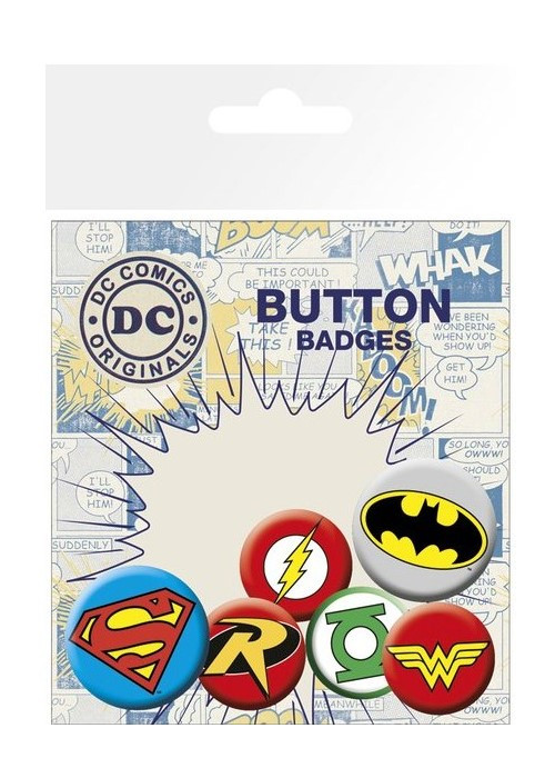 6 Chapas Logos DC Comics