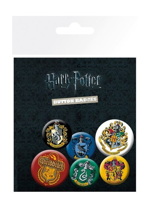6 Chapas Escudos Harry Potter