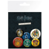 6 Chapas Escudos Harry Potter