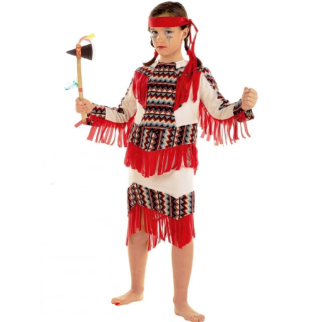 Disfraz de India Flecos Infantil. - Disfraces de Indios Infantiles