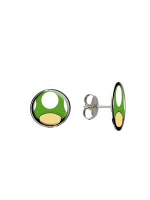 Pendientes Seta Verde - Bisuteria Friki
