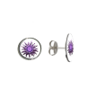 Pendientes Eguzkilore Morado Tuerca - Colgantes, Pulseras y Pendientes