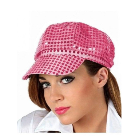 Gorra Lentejuelas Rosa - Sombreros