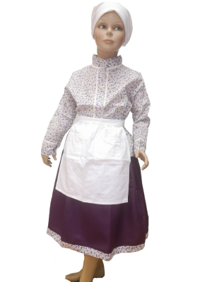 Conjunto Casera infantil Morado Oscuro Laida - Trajes Neska - Baserritarra Niña