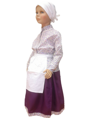 Conjunto Casera infantil Morado Oscuro Laida - Trajes Neska - Baserritarra Niña