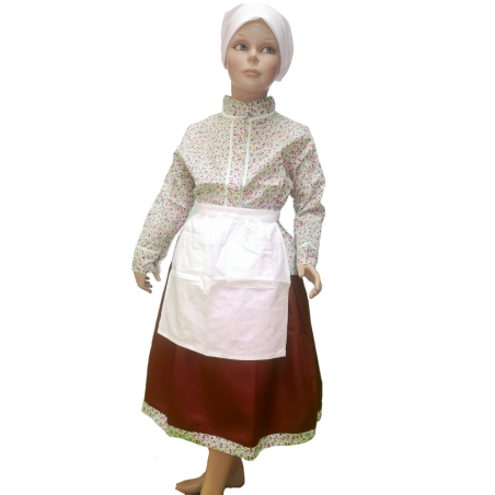 Conjunto Casera Infantil Granate Oscuro Laida - Trajes Neska - Baserritarra Niña