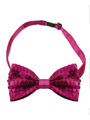 Pajarita Lentejuelas Fucsia - Corbatas y Pajaritas