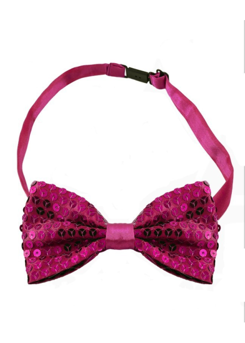 Pajarita Lentejuelas Fucsia - Corbatas y Pajaritas