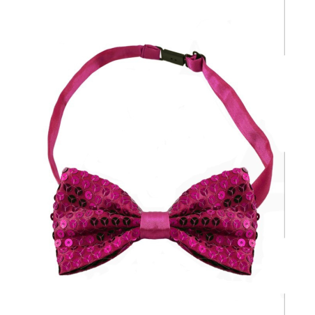 Pajarita Lentejuelas Fucsia - Corbatas y Pajaritas