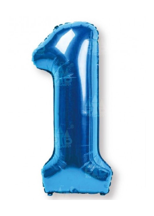 Globo Azul Numero 1 de Foil 32 - Globos