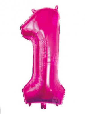 Globo Fucsia Numero 1 de Foil 32 - Globos