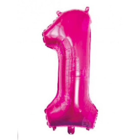 Globo Fucsia Numero 1 de Foil 32 - Globos