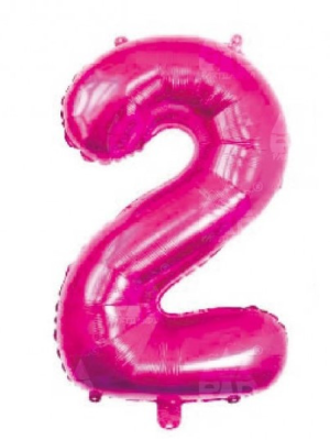 Globo Fucsia Numero 2 de Foil 32 - Globos