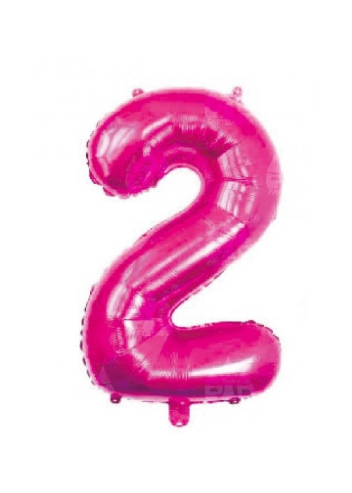 Globo Fucsia Numero 2 de Foil 32 - Globos
