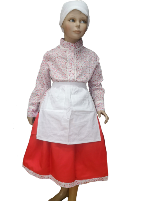 Conjunto Casera infantil Rojo Laida - Trajes Neska - Baserritarra Niña
