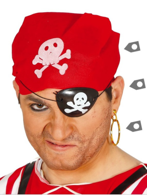 Set de Pañuelo, Parche y Pendiente Pirata - Sets