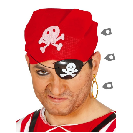 Set de Pañuelo, Parche y Pendiente Pirata