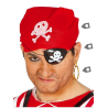 Set de Pañuelo, Parche y Pendiente Pirata - Sets