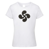 Camiseta Lauburu Negro Motas niña - Blusones, Camisas y Camisetas Regionales