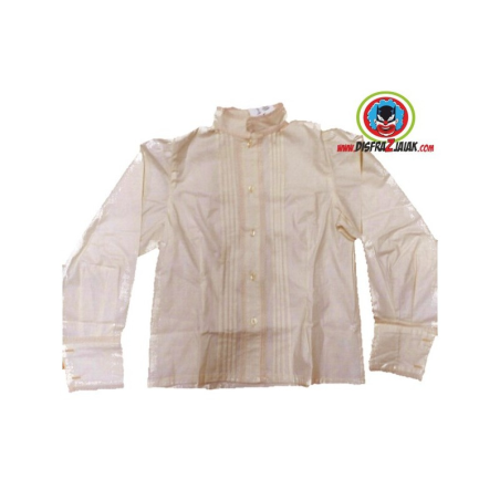 Camisa Casera Mujer con Puntillas Beige - TRAJES REGIONALES