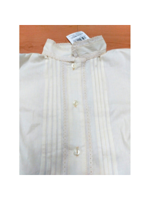 Camisa Casera Mujer con Puntillas Beige - TRAJES REGIONALES