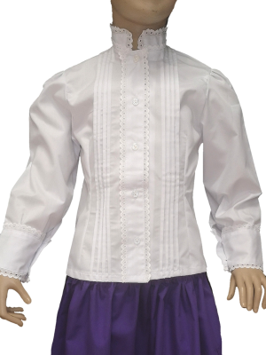 Camisa Casera Niña con Puntillas Blanca - TRAJES REGIONALES