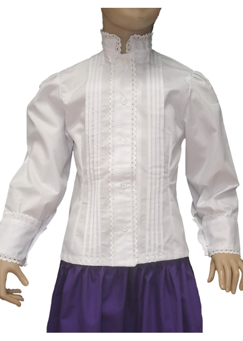 Camisa Casera Niña con Puntillas Blanca - TRAJES REGIONALES