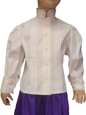 Camisa Casera Niña con Puntillas Beige - TRAJES REGIONALES