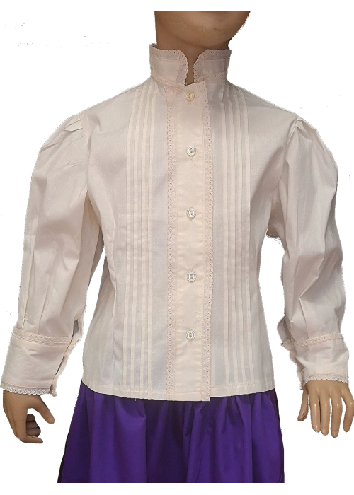 Camisa Casera Niña con Puntillas Beige - TRAJES REGIONALES