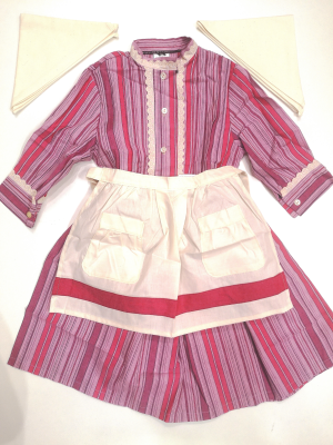 Conjunto Casera Rayas Rosa - Trajes Neska - Baserritarra Niña
