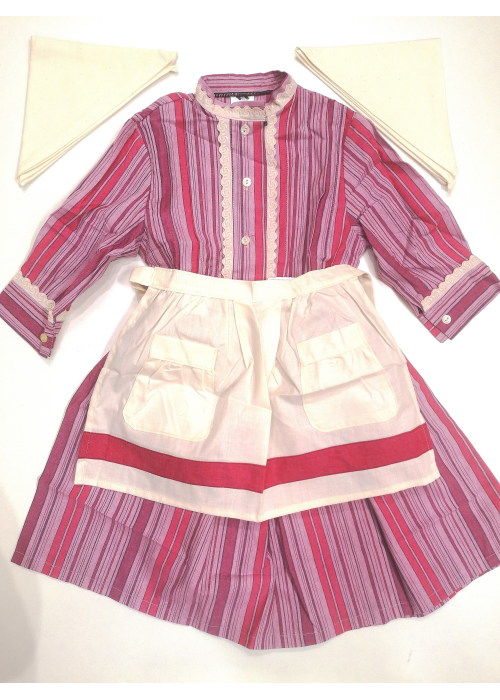 Conjunto Casera Rayas Rosa - Trajes Neska - Baserritarra Niña
